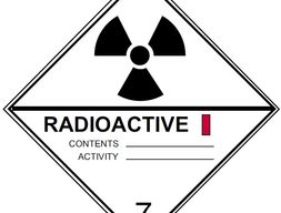 Наклейка «Класс 7. Категория I Радиоактивные вещества» 300х300 мм
