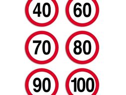 Наклейка - Знак ограничения скорости (светоотражающая)