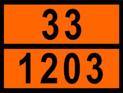 Табличка Опасный груз (ADR) 33-1203 бензин