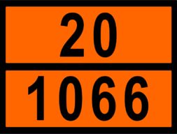 Табличка Опасный груз (ADR) 20-1066 азот сжатый