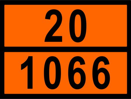 Табличка Опасный груз (ADR) 20-1066 азот сжатый