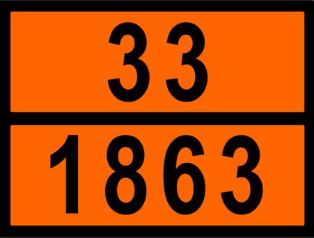 Табличка Опасный груз (ADR) 33-1863 топливо авиационное