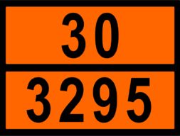 Табличка Опасный груз (ADR) 30-3295 углеводороды жидкие