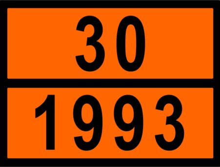 Табличка Опасный груз (ADR) 30-1993 Н.У.К. легковоспламеняющаяся жидкость